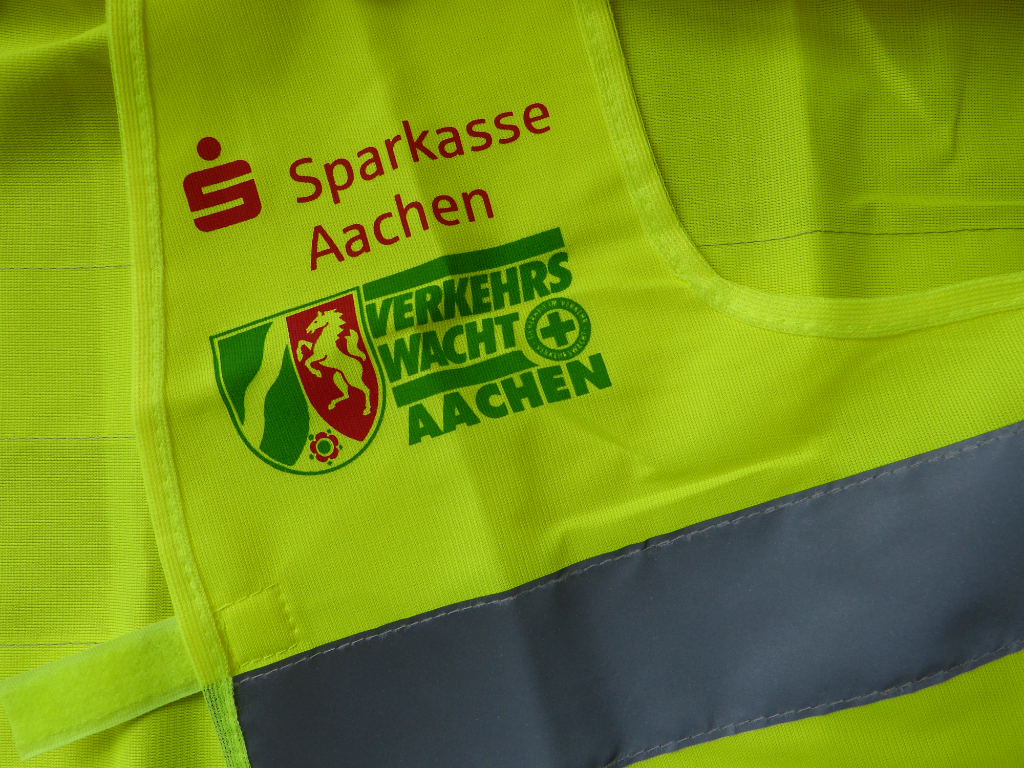 Sicherheitsweste Verkehrswacht Aachen Sparkasse Aachen